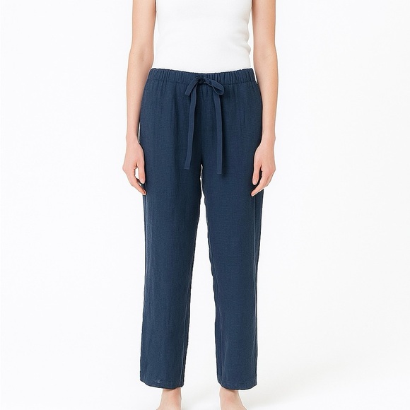 Eileen Fisher organic linen & cotton drawstring pants SIZE M NEW - Picture 1 of 6